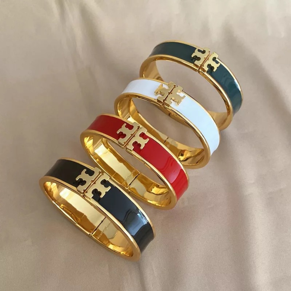 Kira Enamel Bangle Bracelet - Picture 4 of 10